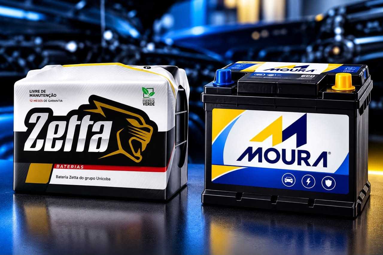 Baterias automotivas novas prontas para instalação